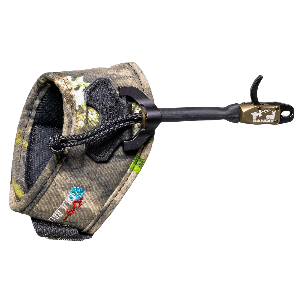 T.R.U. Ball Bandit release aid, Tactical Bowhunting Green head with camo Velcro strap, X-Large