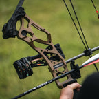 Bowhunter Kit rest and sight fitted to a Mission compound bow with an arrow nocked