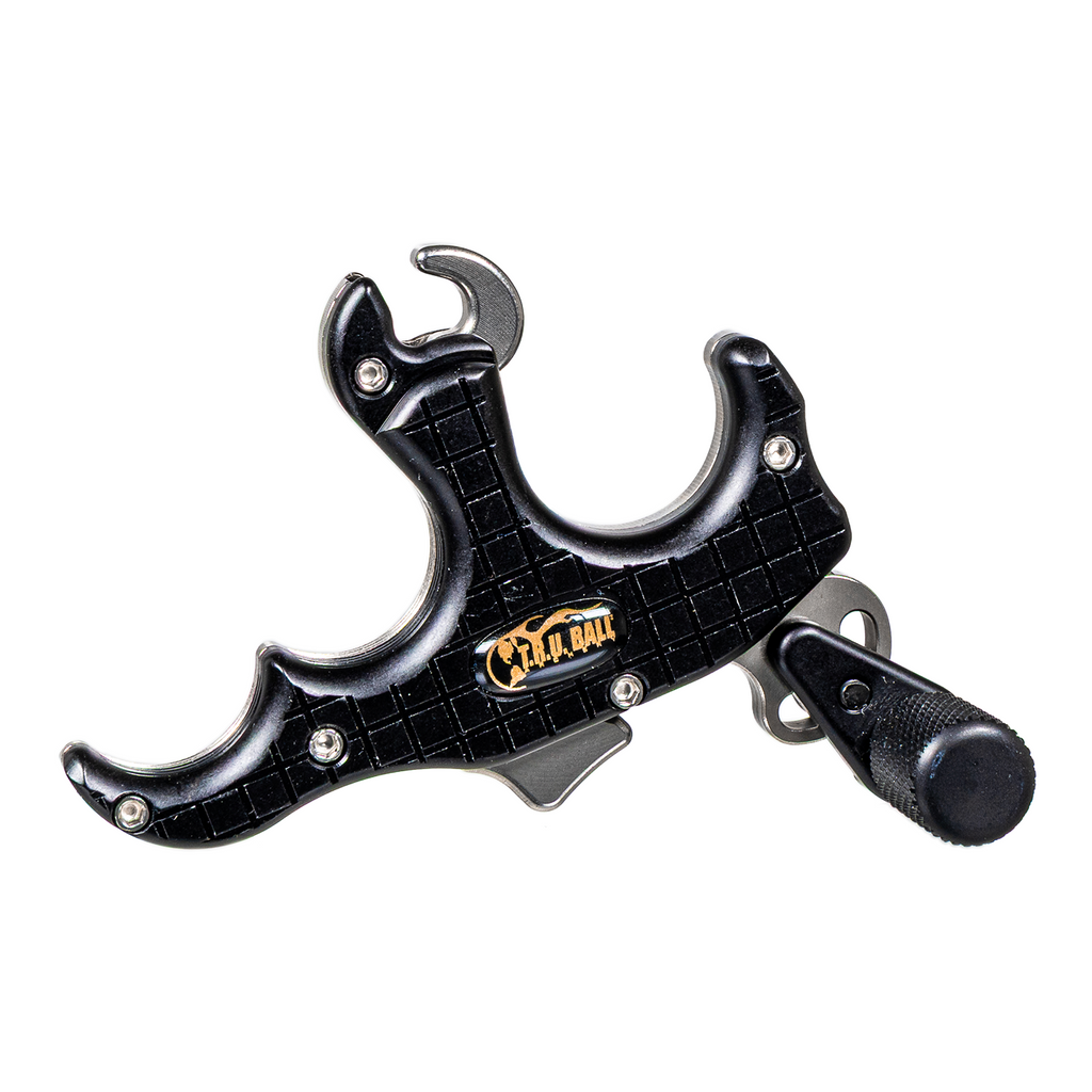 T.R.U. Ball Blade Pro Mini thumb release, Black / Quicksilver - black side with thumb barrel