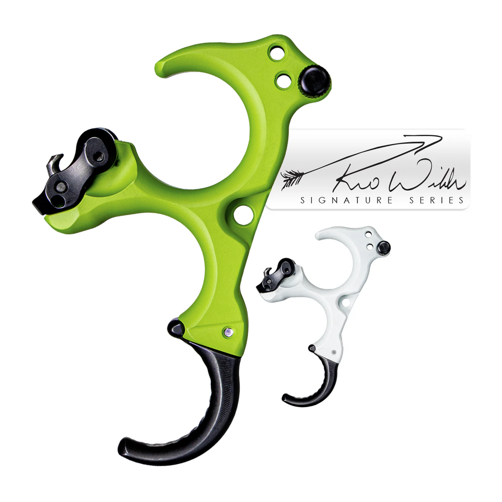 T.R.U. Ball HBC Flex CK hinge release, Zombie Green Cerakote and Cloud White Cerakote