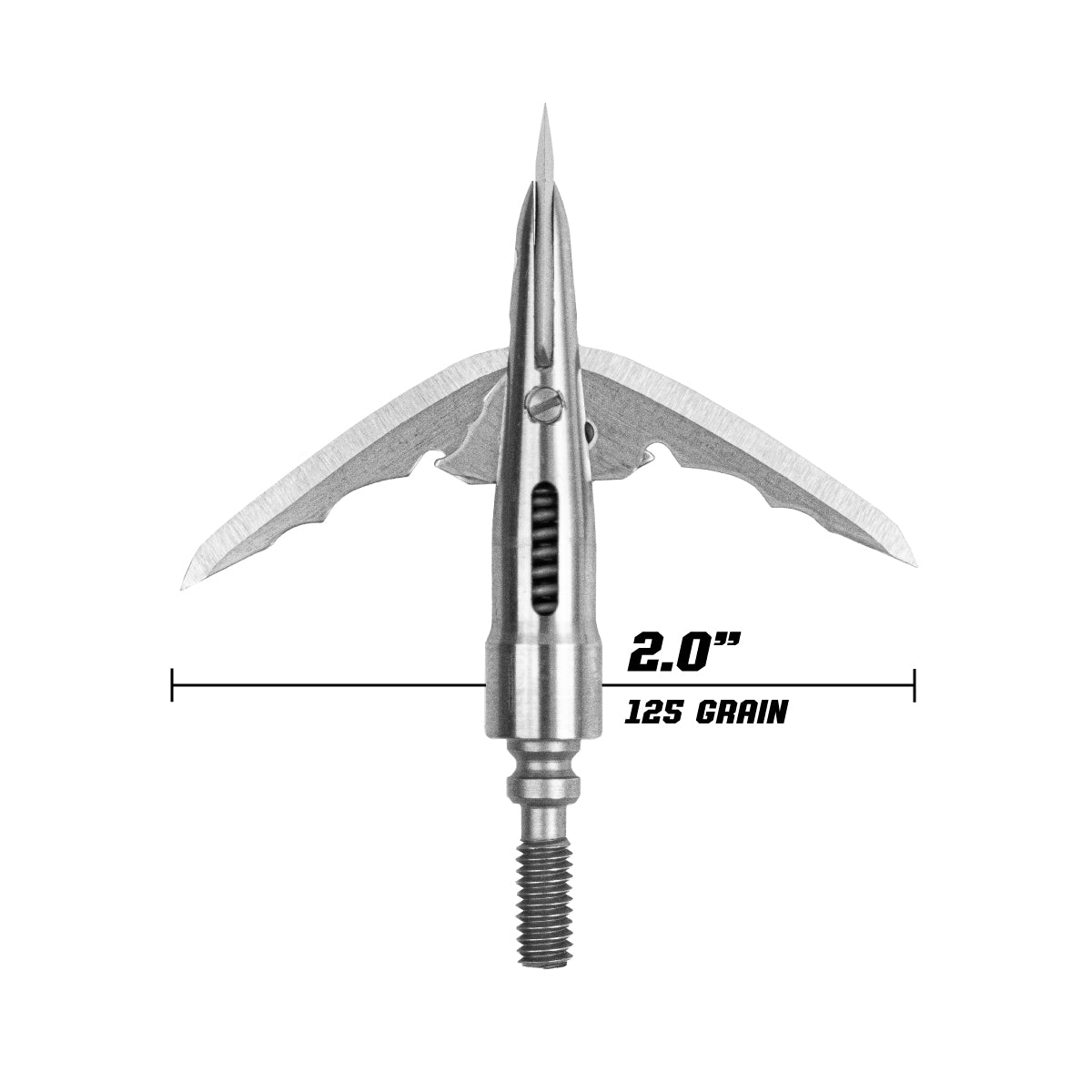 Beast Cut on Contact Titanium Broadhead, 125 grain with 2.0 in cut diameter labelled