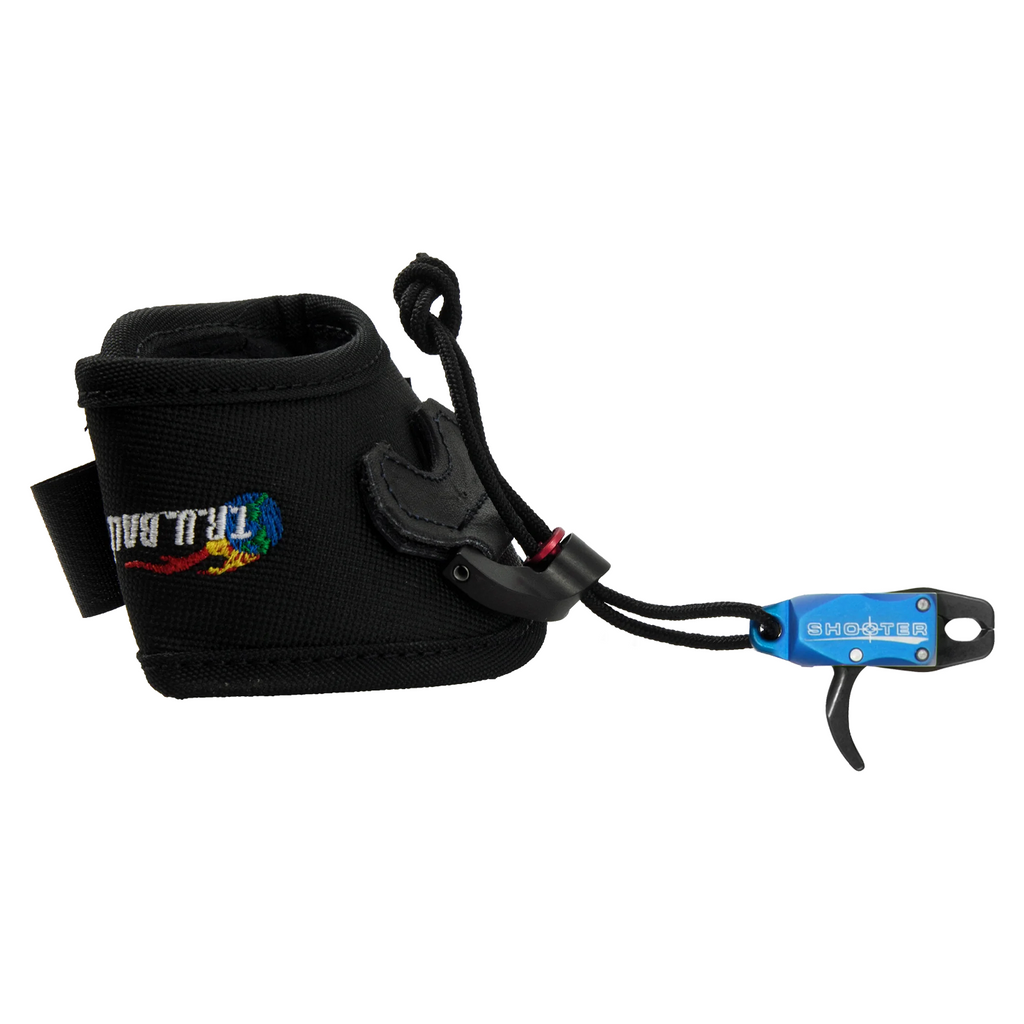 T.R.U. Ball Shooter release aid, Blue head with black Velcro strap