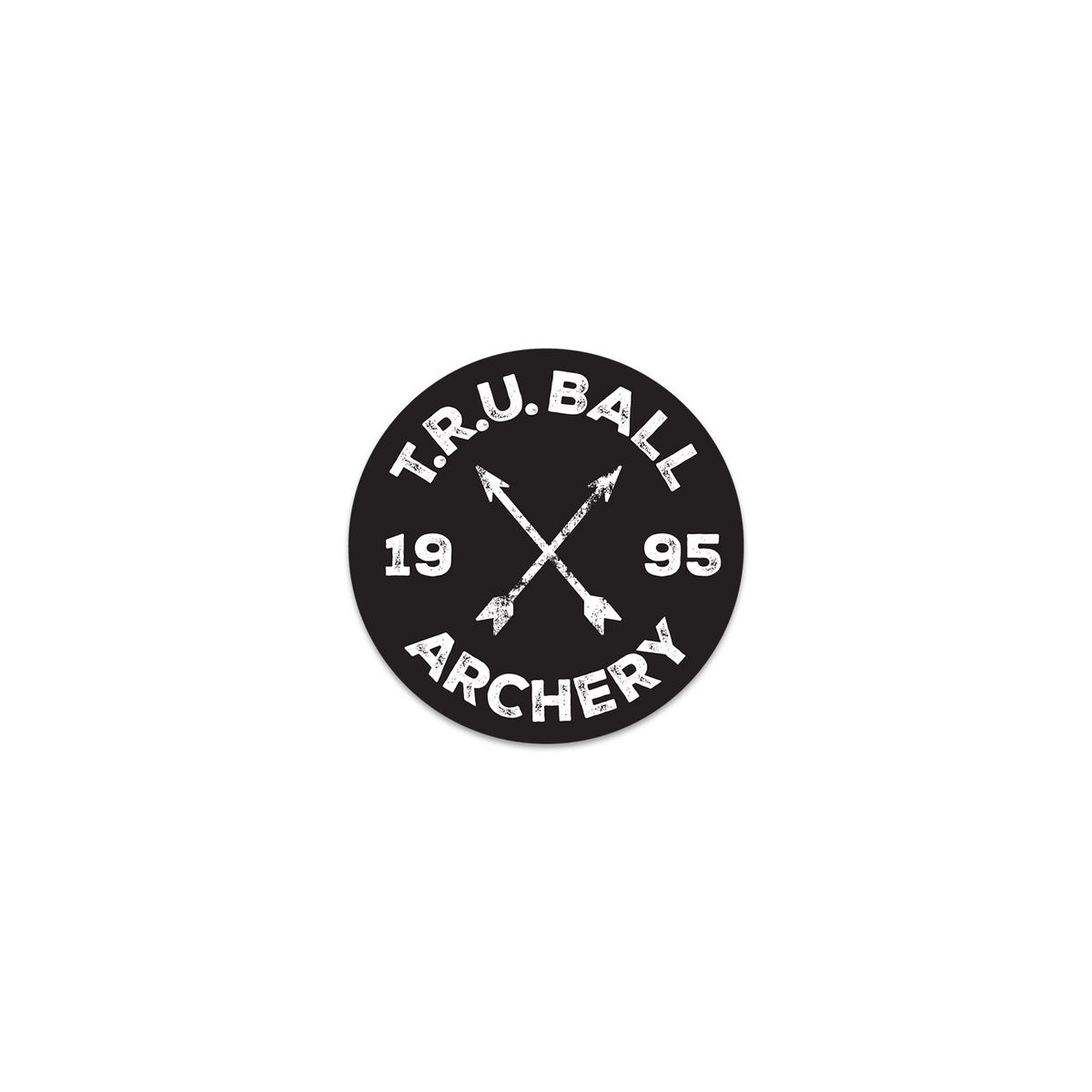 T.R.U. Ball Circle X Arrows sticker, Black