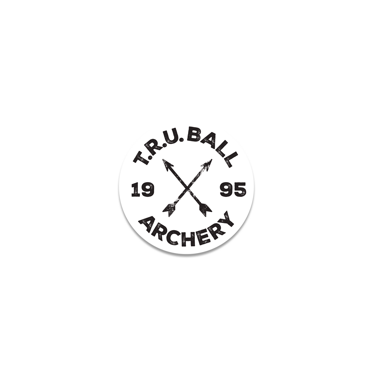 T.R.U. Ball Circle X Arrows sticker, White
