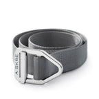 SKRE Timber Hitch Belt, neutral grey, coiled with alloy locking buckle