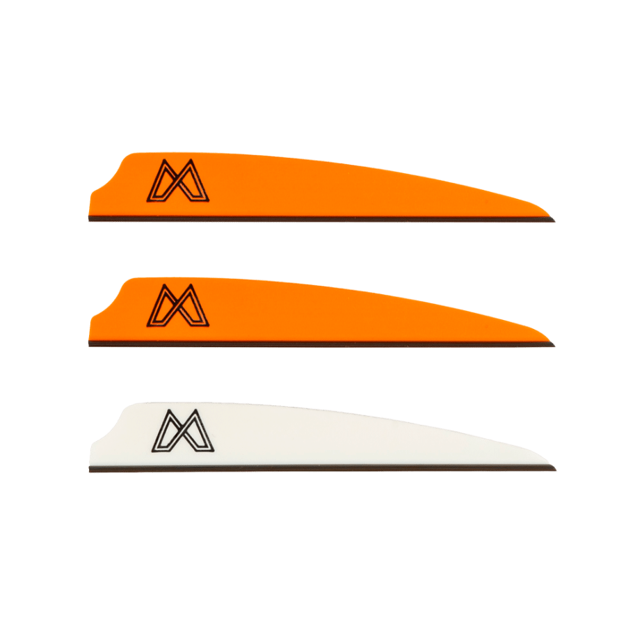 Mission Crossbow Replacement Vanes, orange and white