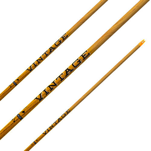 Black Eagle Vintage traditional carbon arrow shafts, wood-grain finish