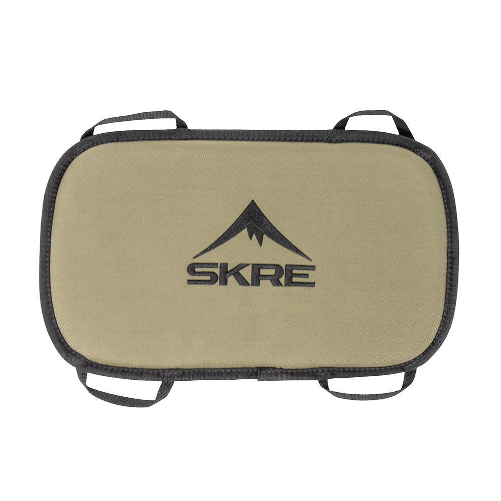 SKRE Wasaga Glassing Pad, tan 500 Cordura with black webbing loops