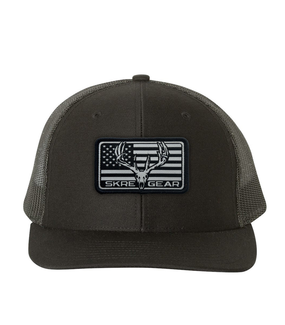 SKRE Whitetail Deadhead Patch Hat, Black