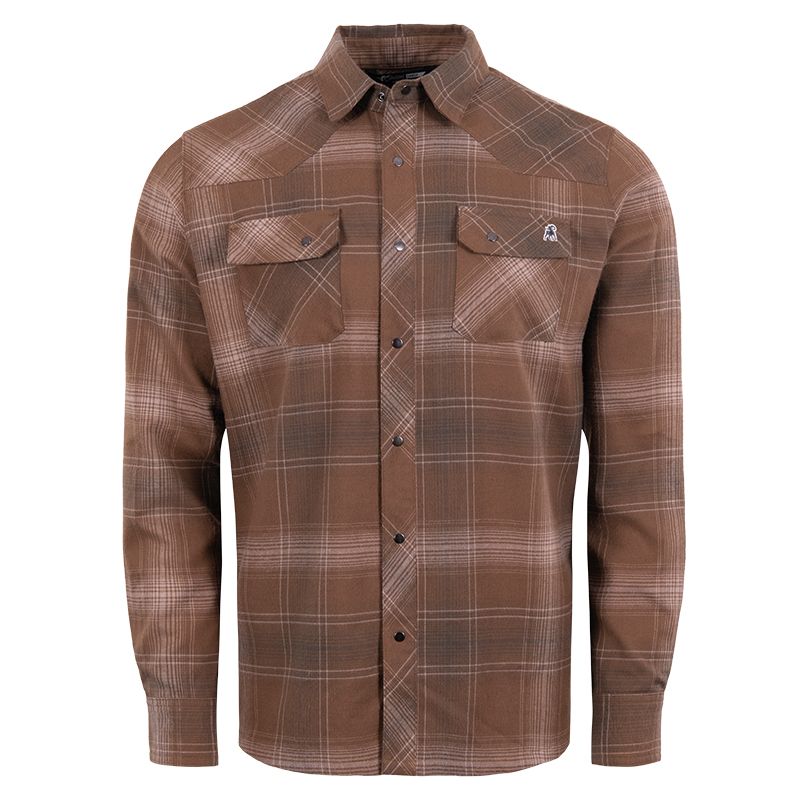 Stone Glacier Timber Butte Snap Shirt LS, Muskeg Plaid, front