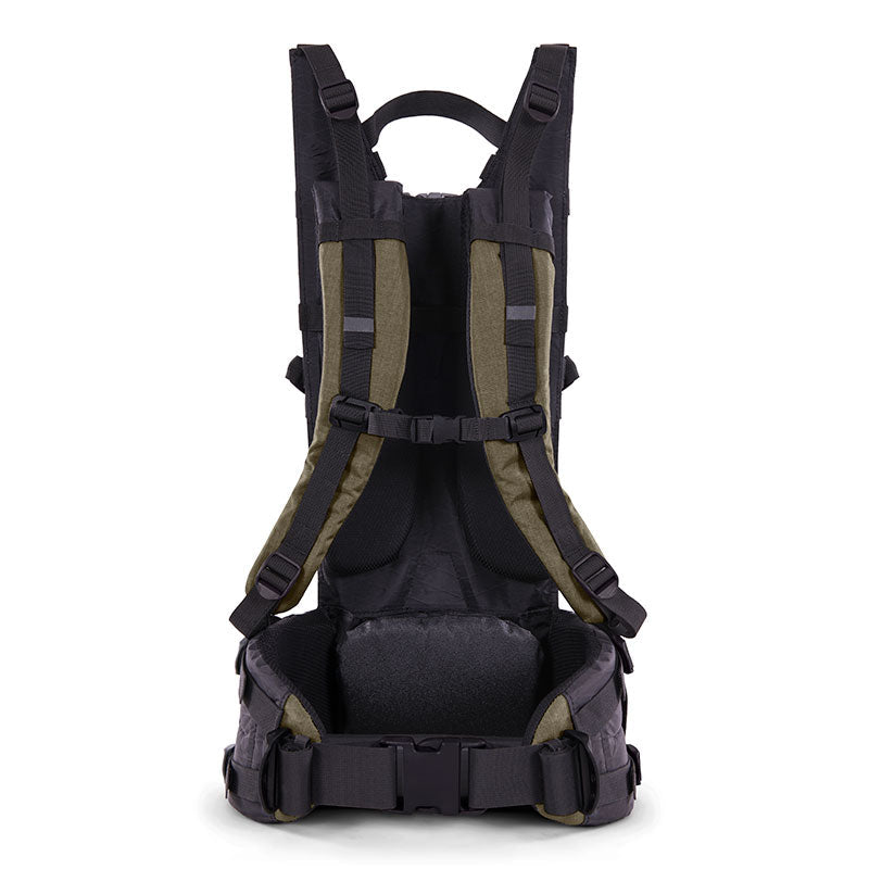 Stone Glacier Xcurve Frame, Ranger colour, harness and hip belt back view
