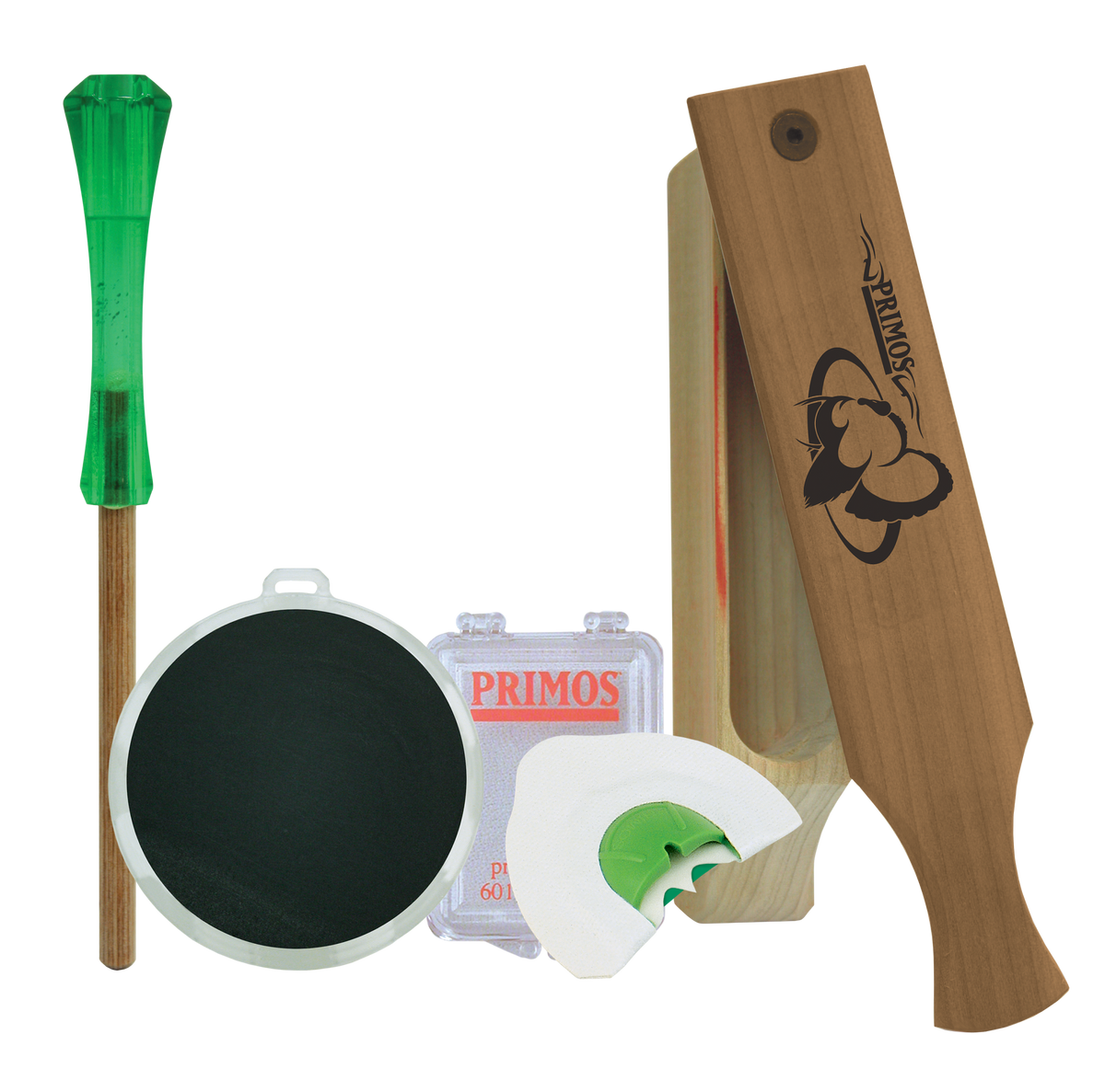 Primos Turkey Caller Starter Pak with box call, slate call, striker and mouth call