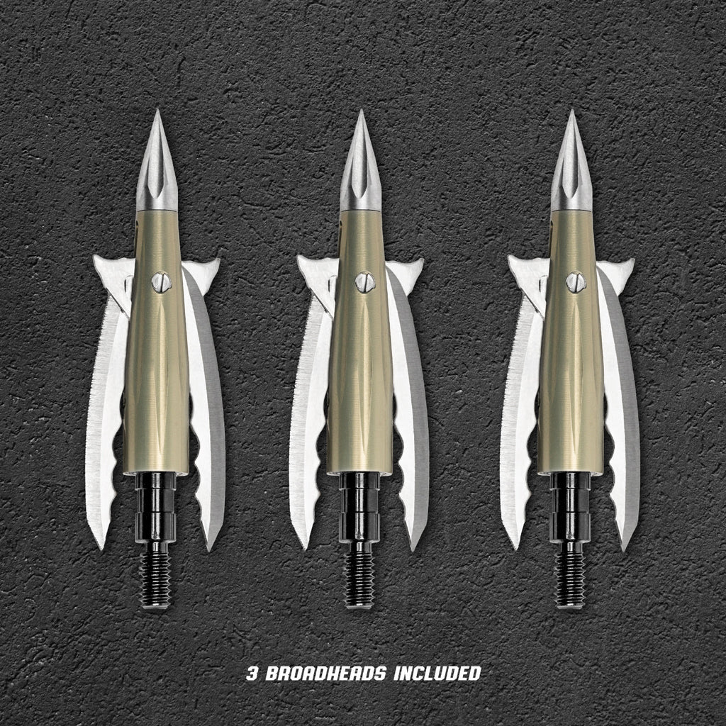 Beast Aluminum Broadheads 3 Pack, 100 grain, 2.3 in cut