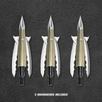 Beast Aluminum Broadheads 3 Pack, 100 grain, 2.3 in cut