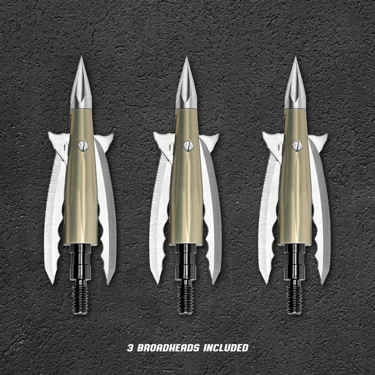 Beast Aluminum Broadheads 3 Pack, 100 grain, 2.3 in cut