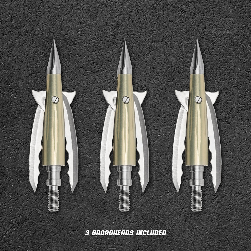 Beast Aluminum Broadheads 3 Pack, 125 grain, 2.3 in cut