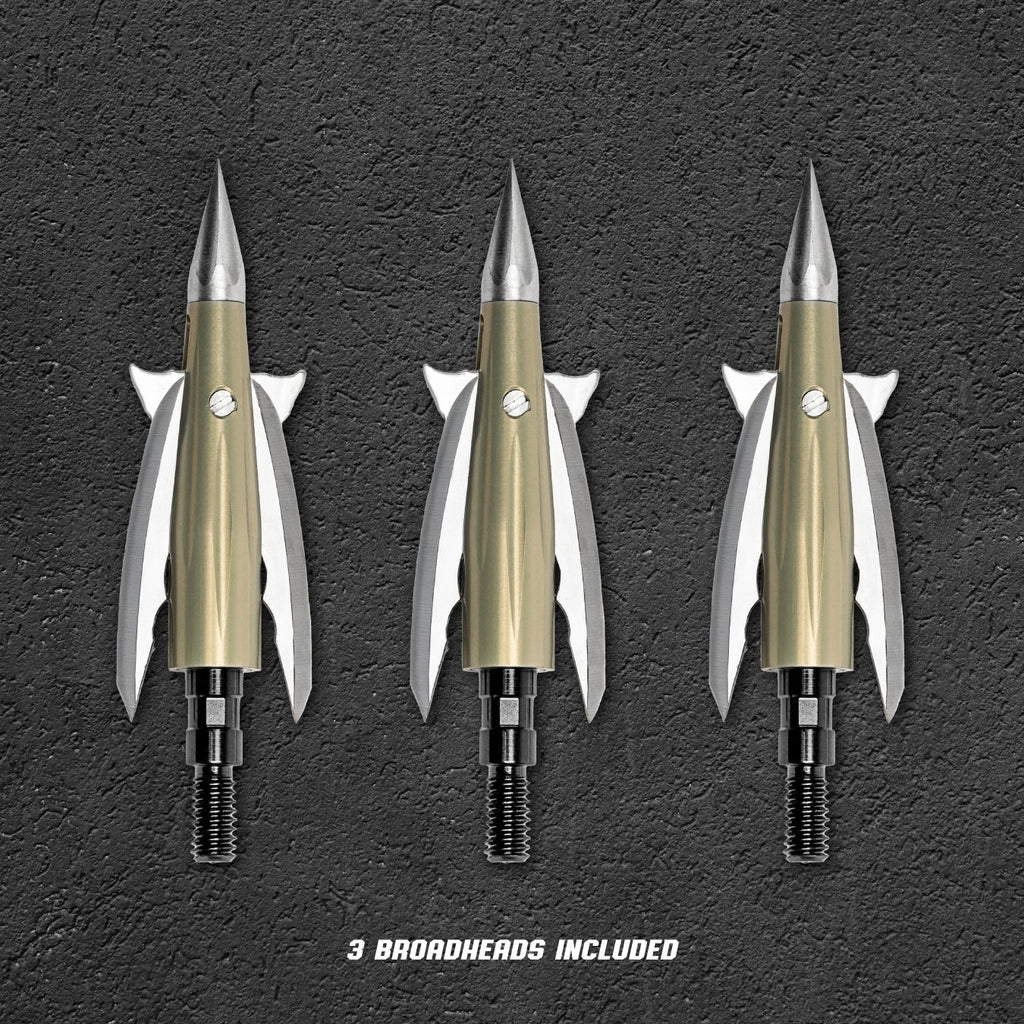 Beast Aluminum Broadheads 3 Pack, 100 grain, 2.0 in cut