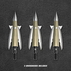 Beast Aluminum Broadheads 3 Pack, 100 grain, 2.0 in cut