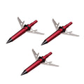 Three Allen Stryke Therm-X 100 grain expandable broadheads with red anodized ferrules