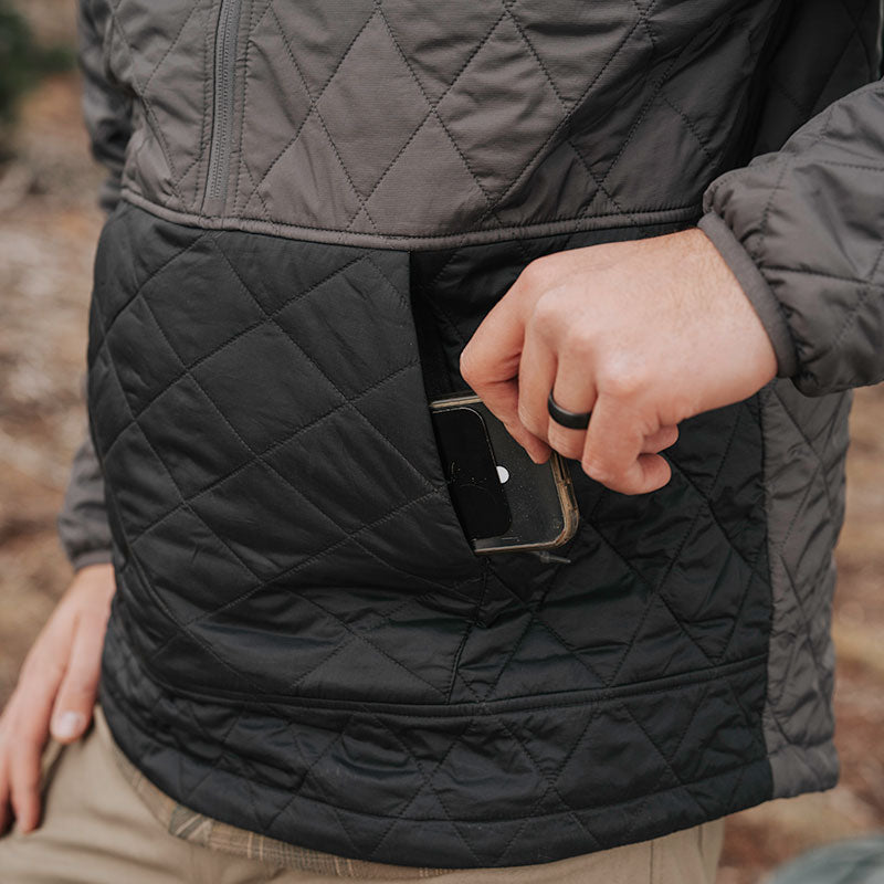 Stone Glacier Arrow Peak Pullover, zippered kangaroo pocket detail