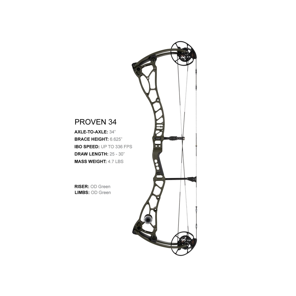 Bowtech Proven 34, OD Green finish