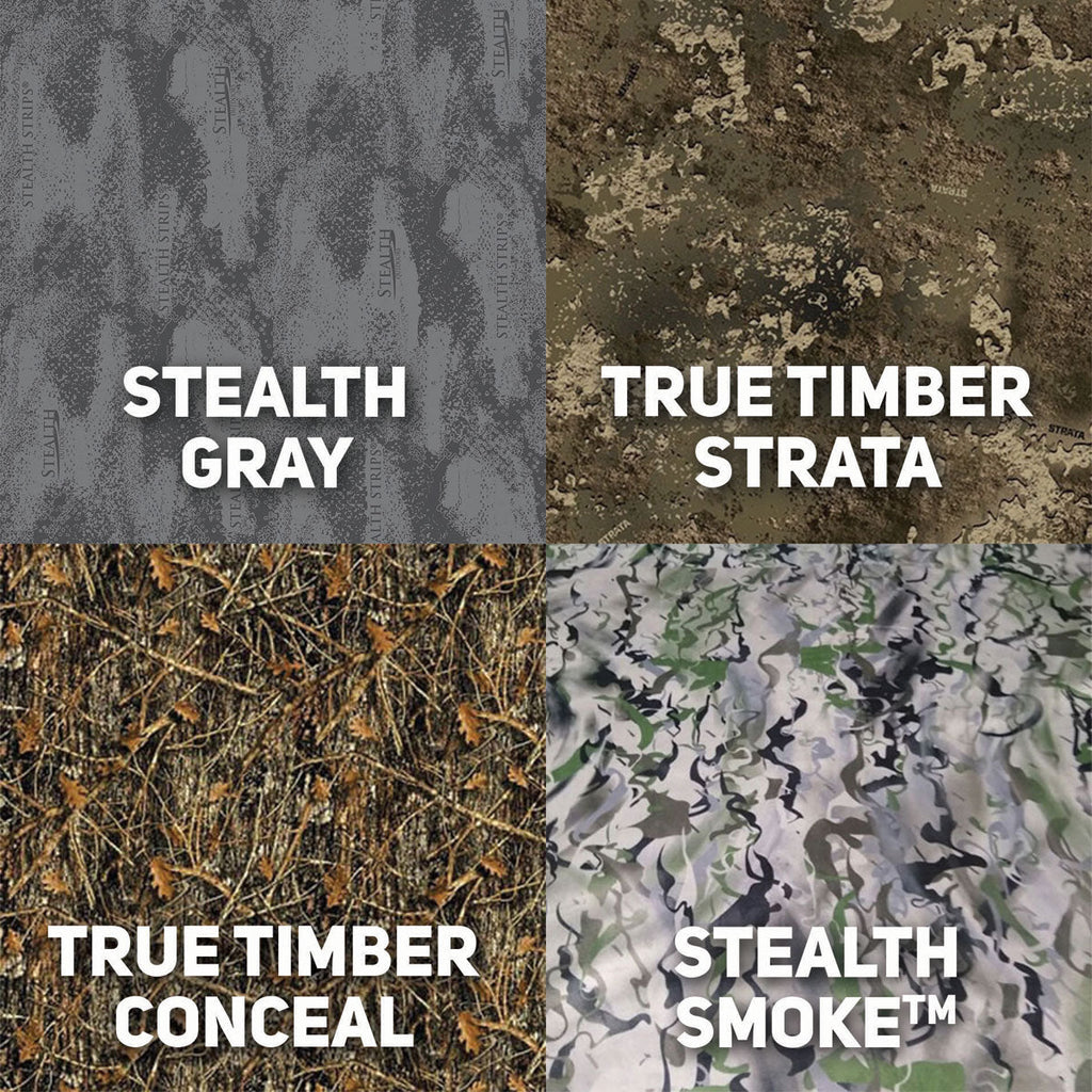 Tethrd Stealth Strips camo pattern options