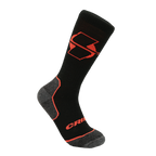 Crispi San Juan lightweight merino crew sock in black with orange logo