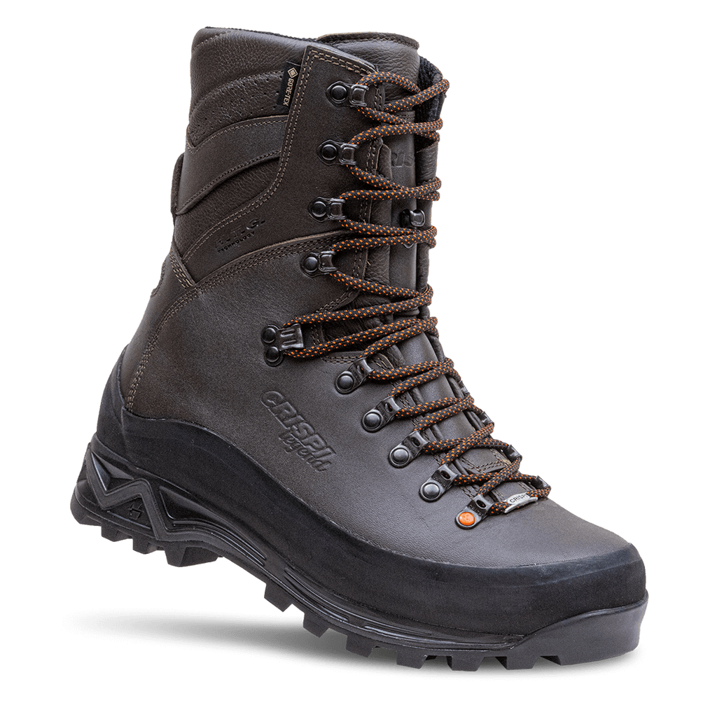 Crispi Wild Rock 400 EFX brown full-grain leather insulated hunting boot, outside profile view