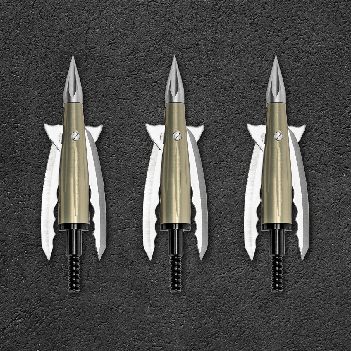 Beast Deep Six 2.3 in 100 grain broadheads, 3-pack contents