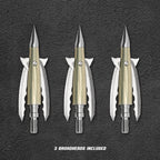 Beast Deep Six 2.3 in 125 grain broadheads, 3-pack contents