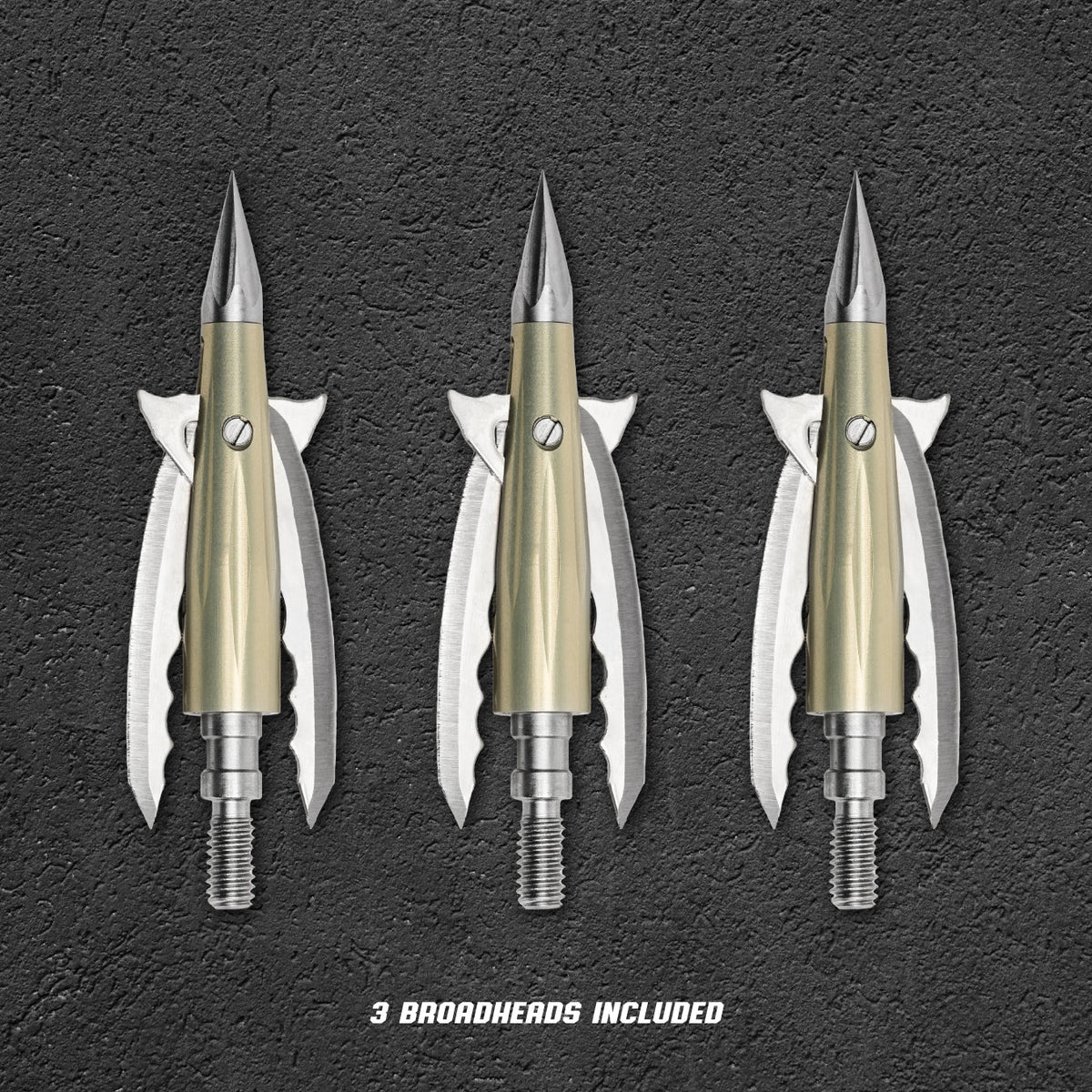 Beast Deep Six 2.3 in 125 grain broadheads, 3-pack contents