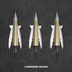 Beast Deep Six 2.0 in 100 grain broadheads, 3-pack contents
