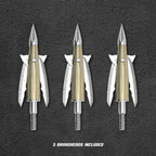 Beast Deep Six 2.0 in 125 grain broadheads, 3-pack contents