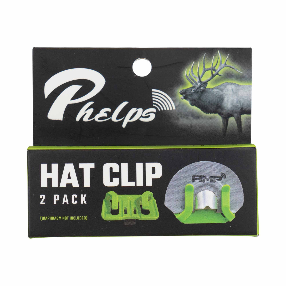 Phelps Hat Clip retail packaging, marked as a two pack