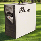Doghouse FF archery target standing on grass
