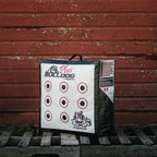 Doghouse FP archery target, angled view showing depth