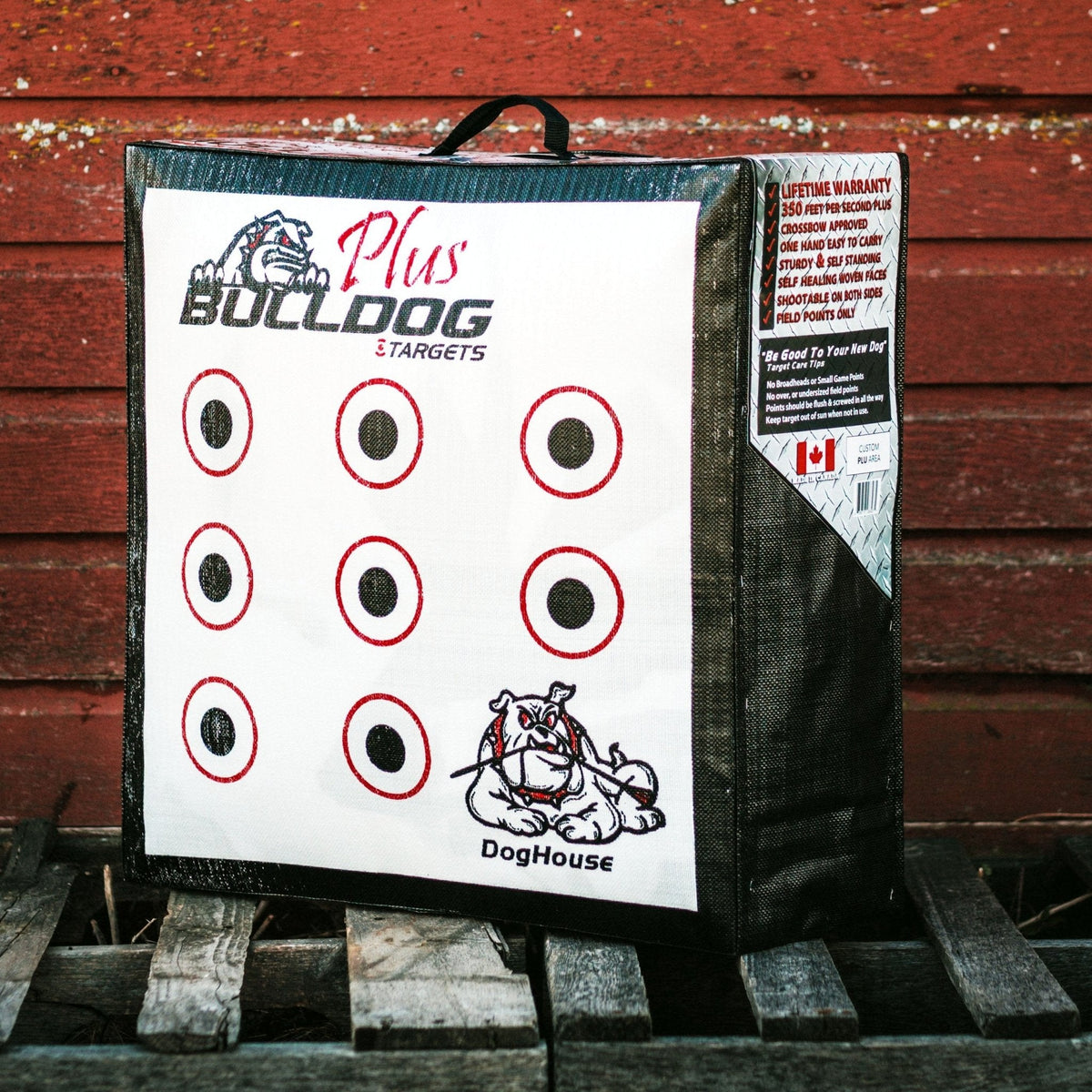 Doghouse FP archery target, front face