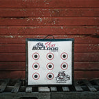 Doghouse FP archery target, front three-quarter view