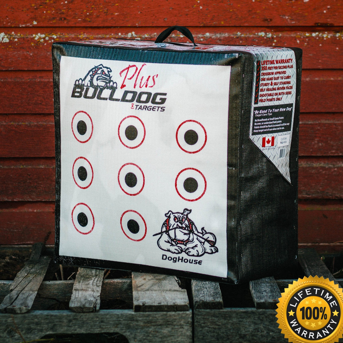Doghouse XP archery target, front face