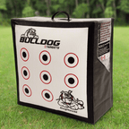 Doghouse XP archery target standing on grass