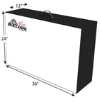 Double Dog FF archery target dimension diagram, 24 x 36 x 12 inches