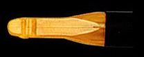 Beiter Hunter-Nock fitted to an arrow shaft, shown in orange