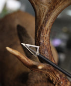 G5 Montec broadhead on an arrow resting against an antler