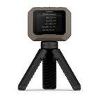 Garmin Xero C1 Pro chronograph showing the session summary with minimum, average and maximum speeds
