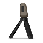 Side profile of the Garmin Xero C1 Pro chronograph mounted on the included tripod