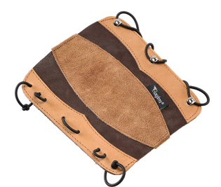 Ragim Traditional Leather Armguard, tan and brown leather