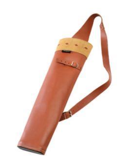 Ragim Leather Back Quiver, 20 inch tan leather