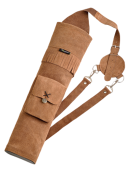 Ragim Back Quiver, soft suede with Y-strap