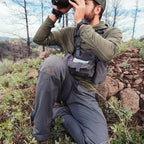 Stone Glacier Praxis Pant, articulated knees while kneeling