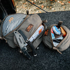 Tethrd Pulley Pouches packed with gear